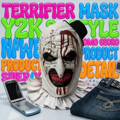 🎃 Horror Clown Mask – Premium Latex Full Head Mask for Halloween & Cosplay