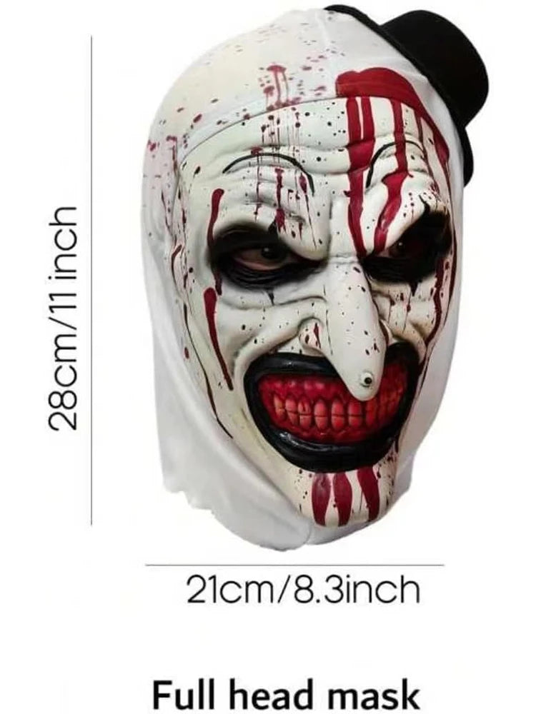 🎃 Horror Clown Mask – Premium Latex Full Head Mask for Halloween & Cosplay