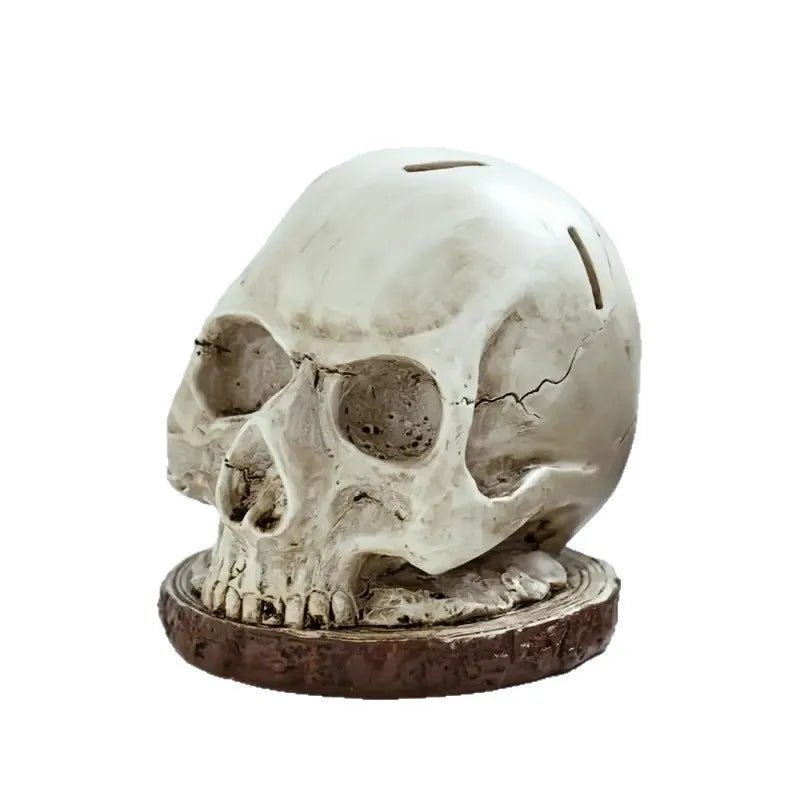 Creative Kitchen Knife Holder Skull Stand, Horror Atmosphere Desktop Decor for Halloween Party, Gothic Skull Knife Rack