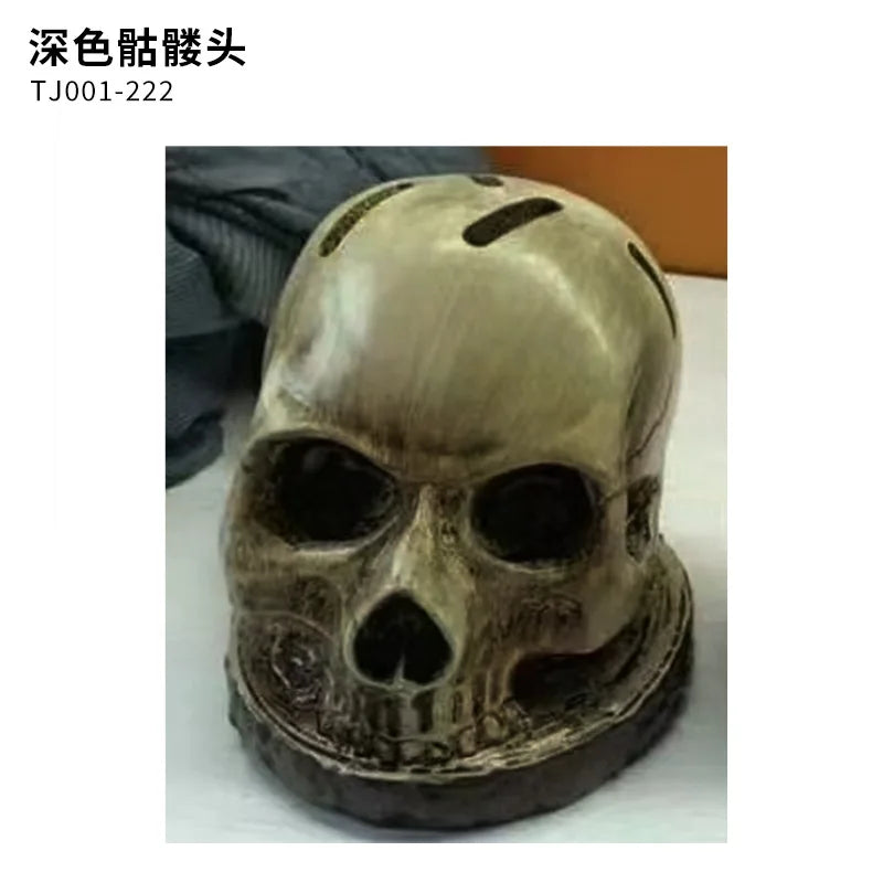 Creative Kitchen Knife Holder Skull Stand, Horror Atmosphere Desktop Decor for Halloween Party, Gothic Skull Knife Rack
