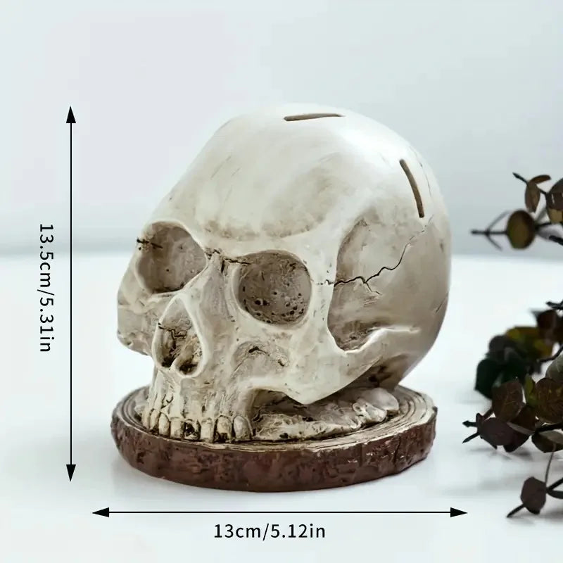 Creative Kitchen Knife Holder Skull Stand, Horror Atmosphere Desktop Decor for Halloween Party, Gothic Skull Knife Rack